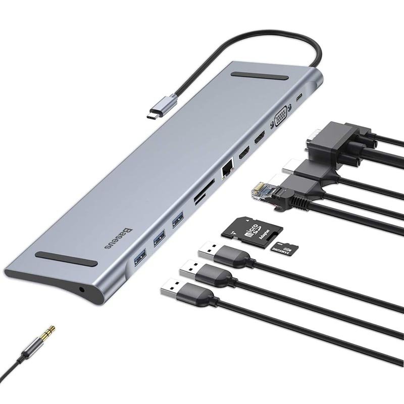 Baseus 11 in 1 Type-C USB-C Hub Adapter With 3 USB